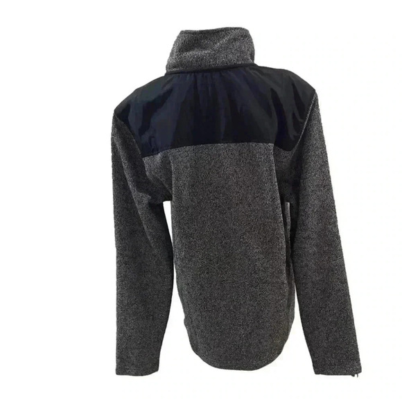 Spyder Quarter Button Up Pullover Size Medium NWT Gray Black - Picture 3 of 4